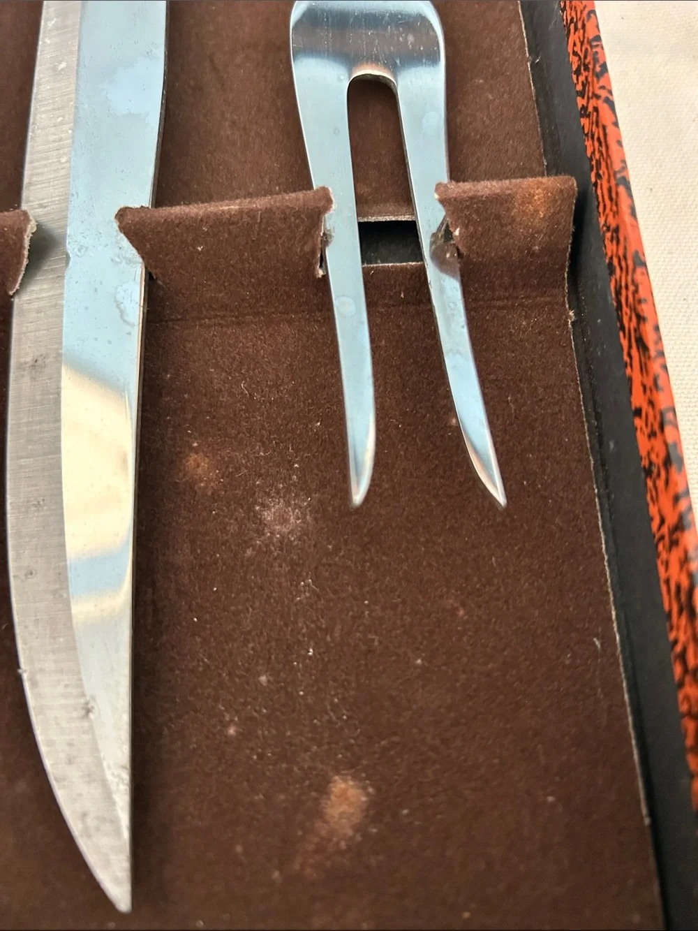Arthur Court Silver-tone Turkey Handle Carving Knife and Fork Set Hostess Gift